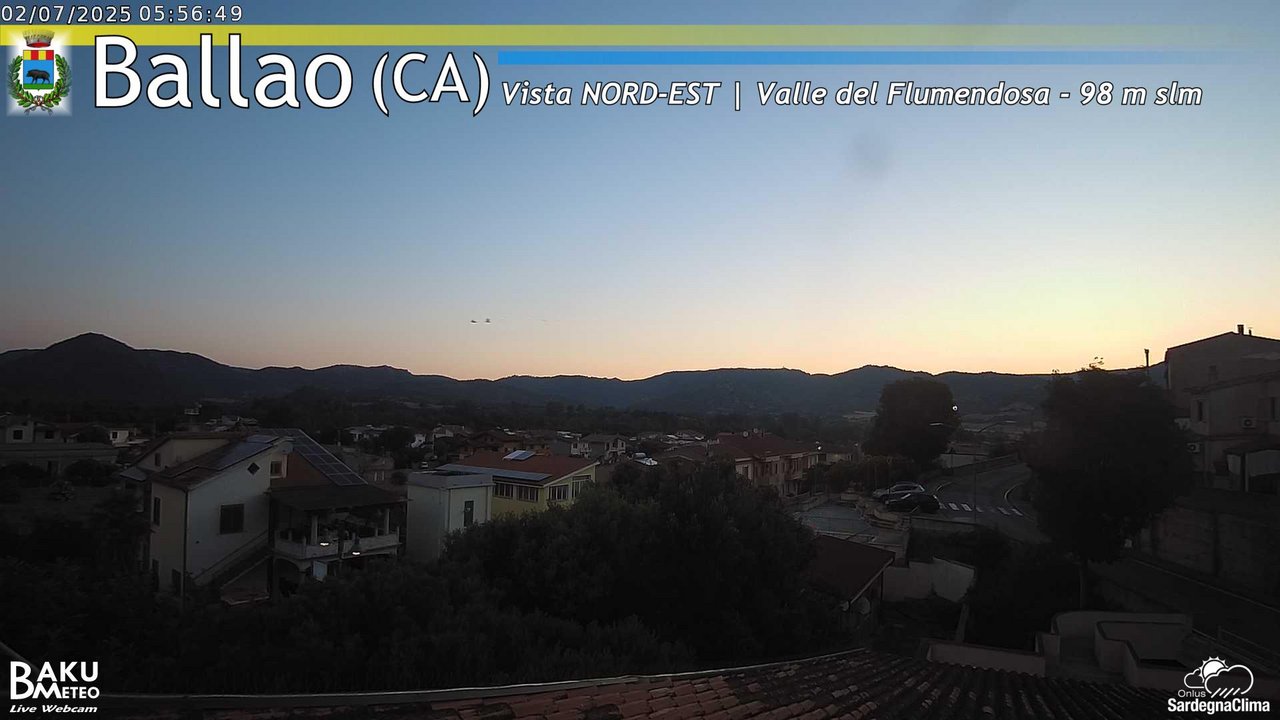 time-lapse frame, Ballao webcam