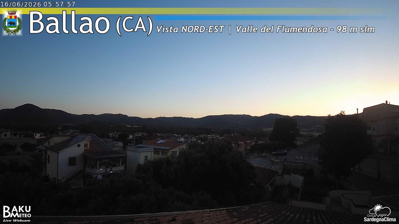 time-lapse frame, Ballao webcam