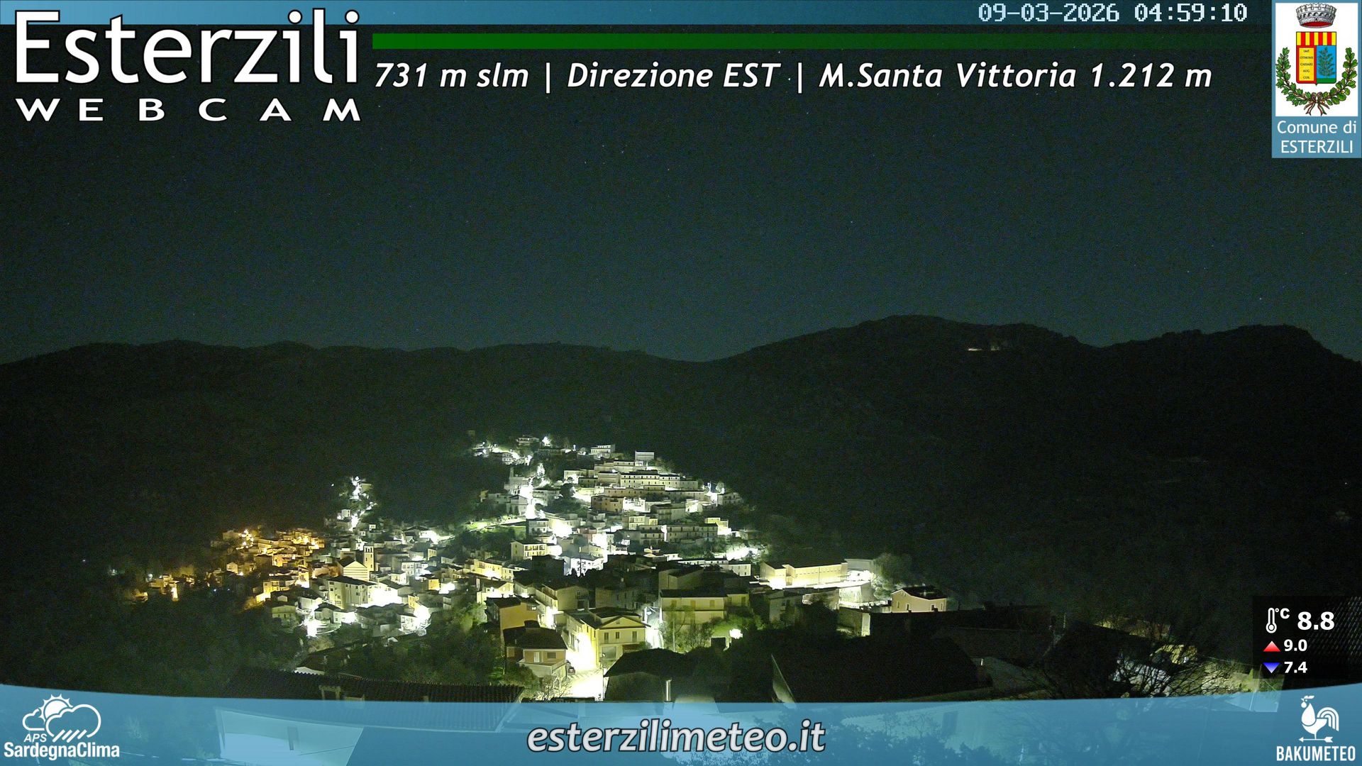 time-lapse frame, Esterzili webcam
