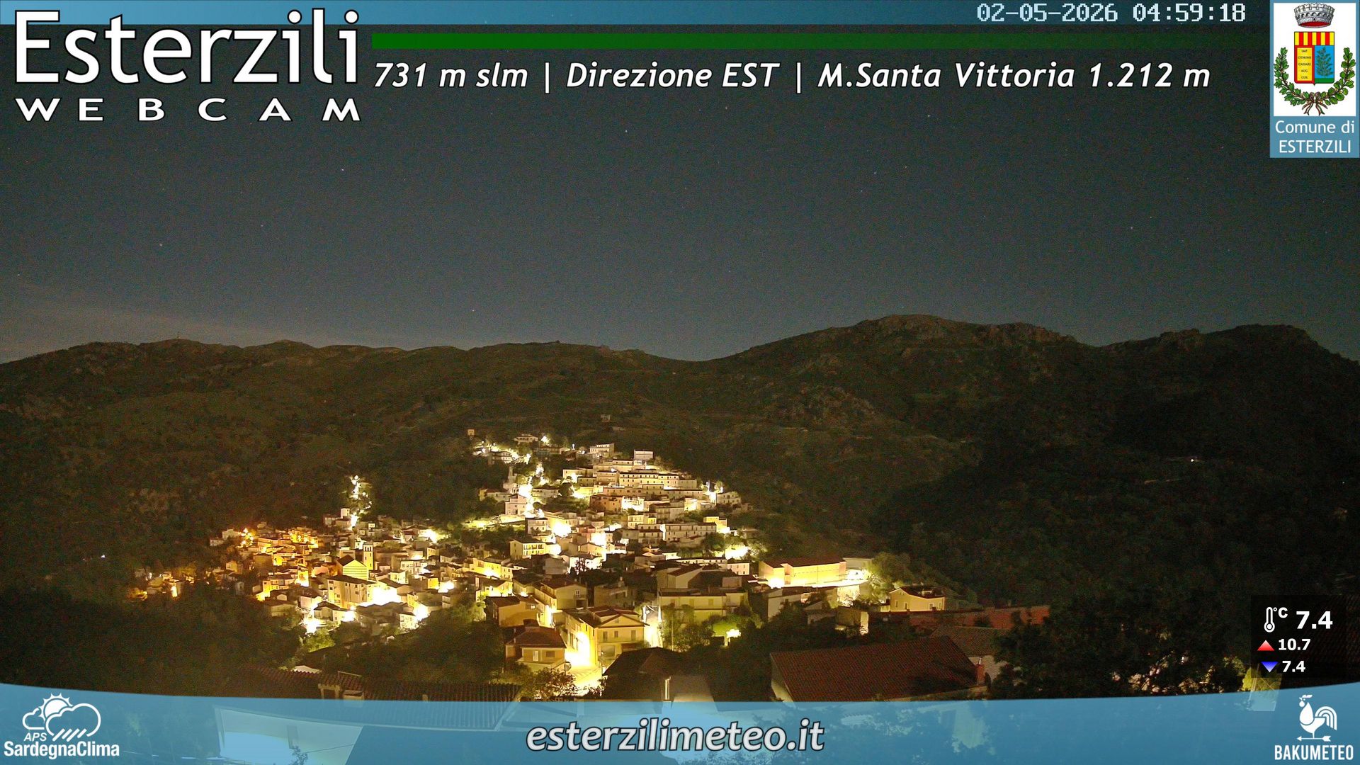 time-lapse frame, Esterzili webcam