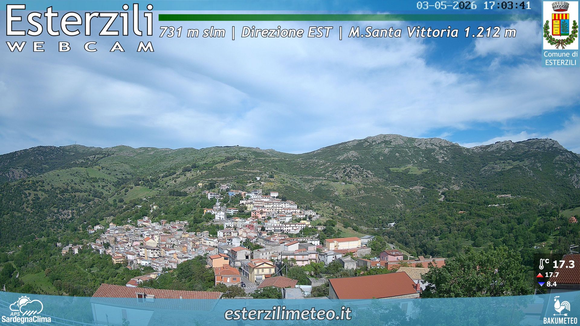 time-lapse frame, Esterzili webcam