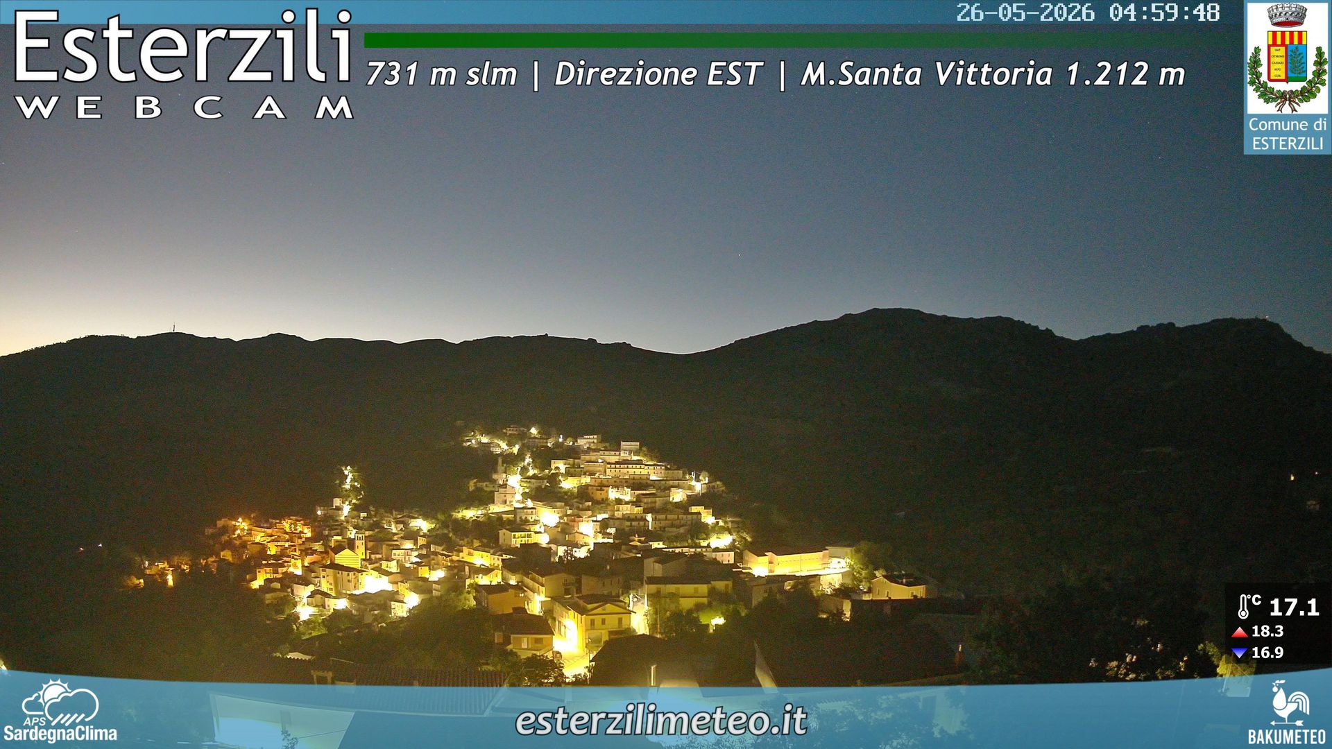 time-lapse frame, Esterzili webcam