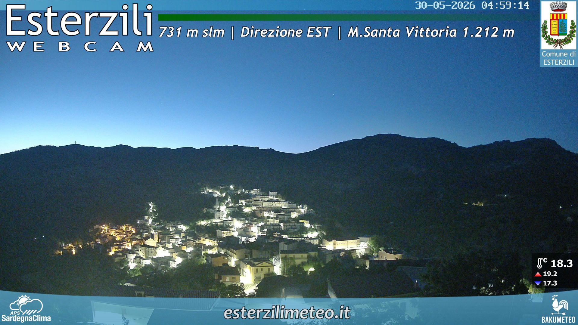time-lapse frame, Esterzili webcam