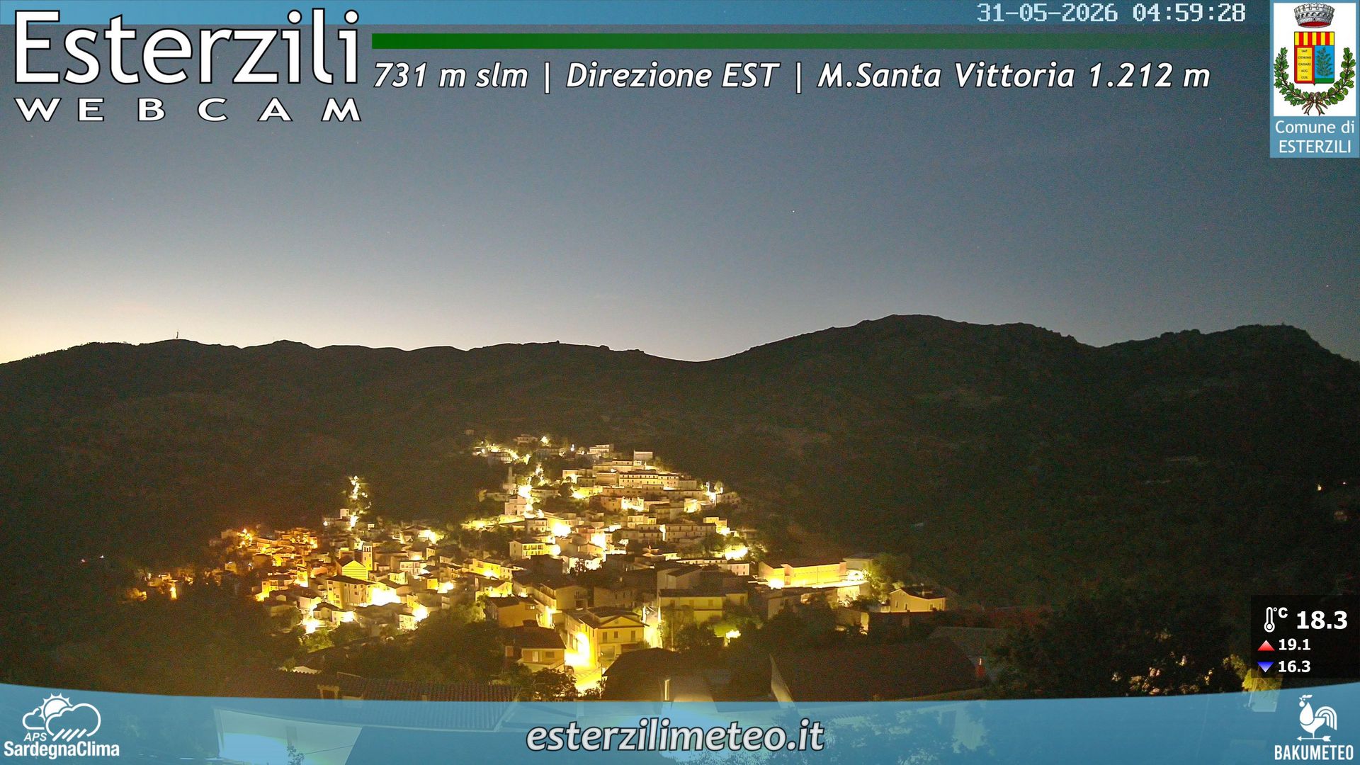 time-lapse frame, Esterzili webcam