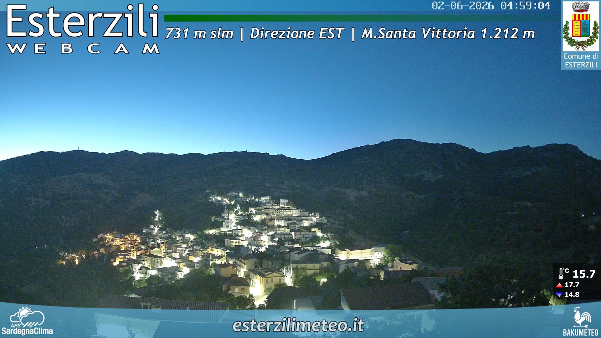 time-lapse frame, Esterzili webcam