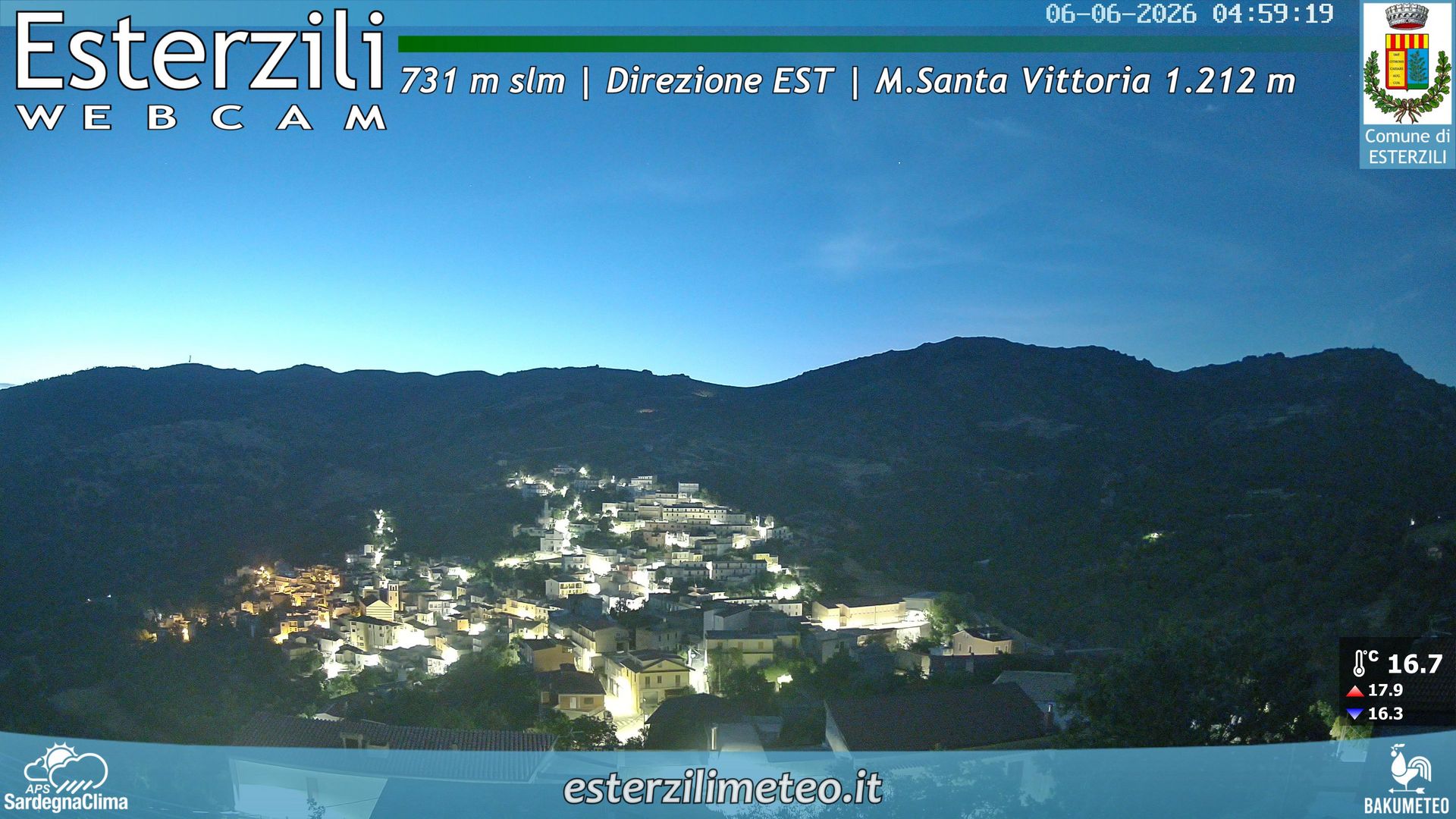 time-lapse frame, Esterzili webcam