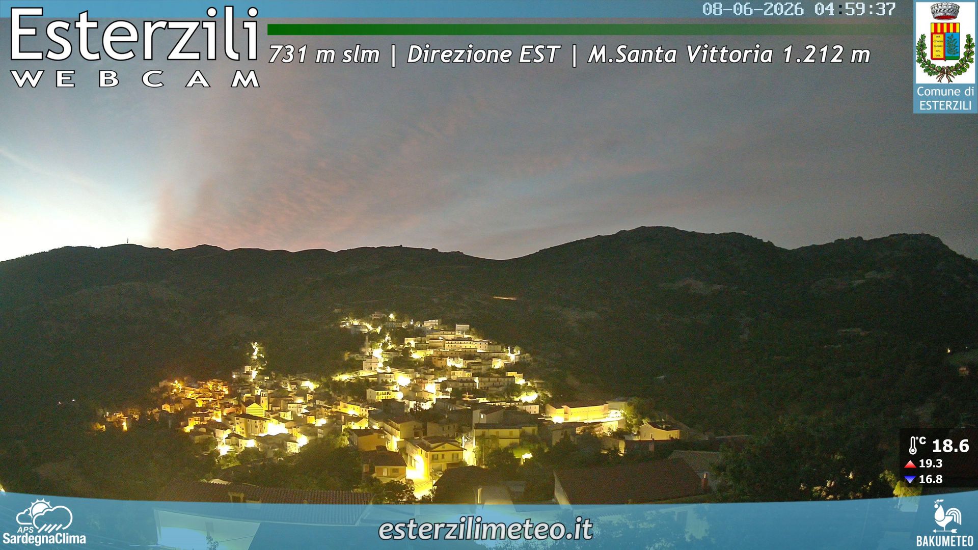 time-lapse frame, Esterzili webcam