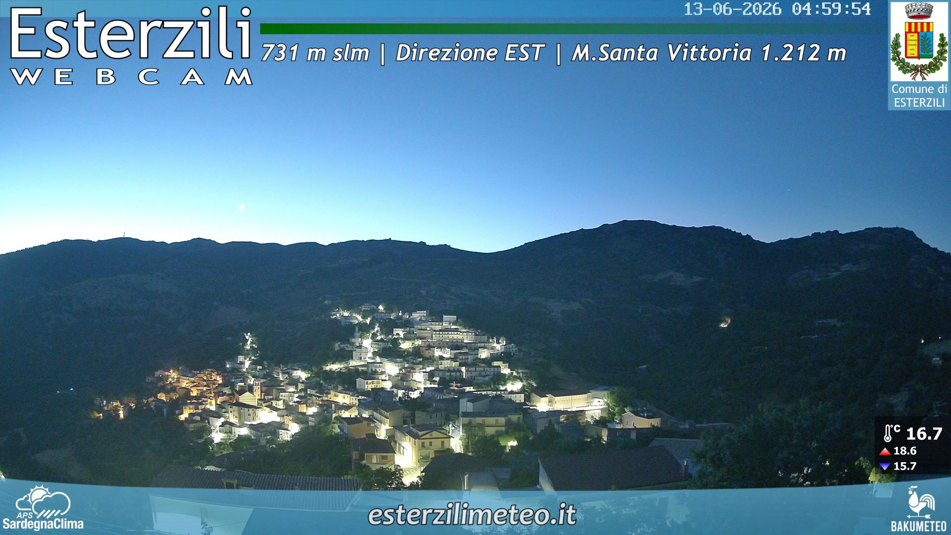 time-lapse frame, Esterzili webcam