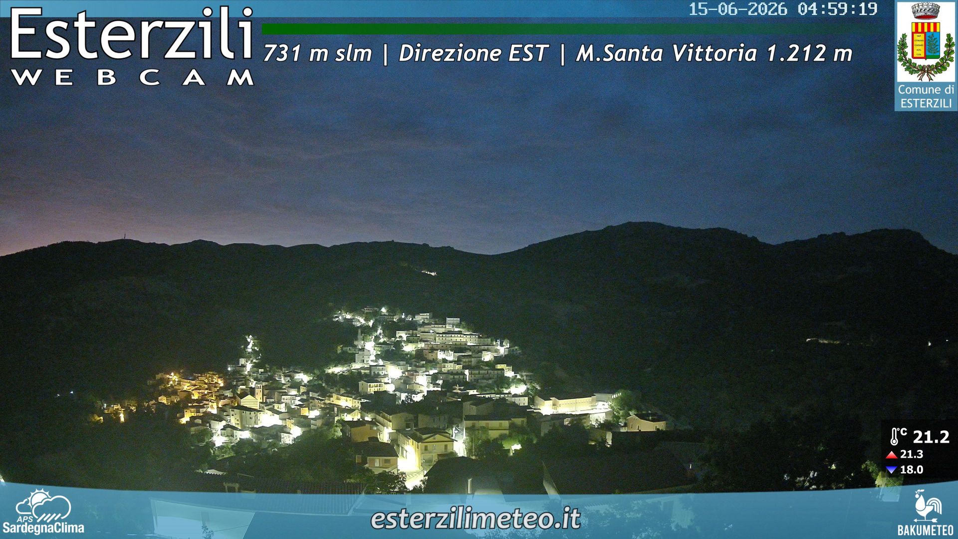 time-lapse frame, Esterzili webcam