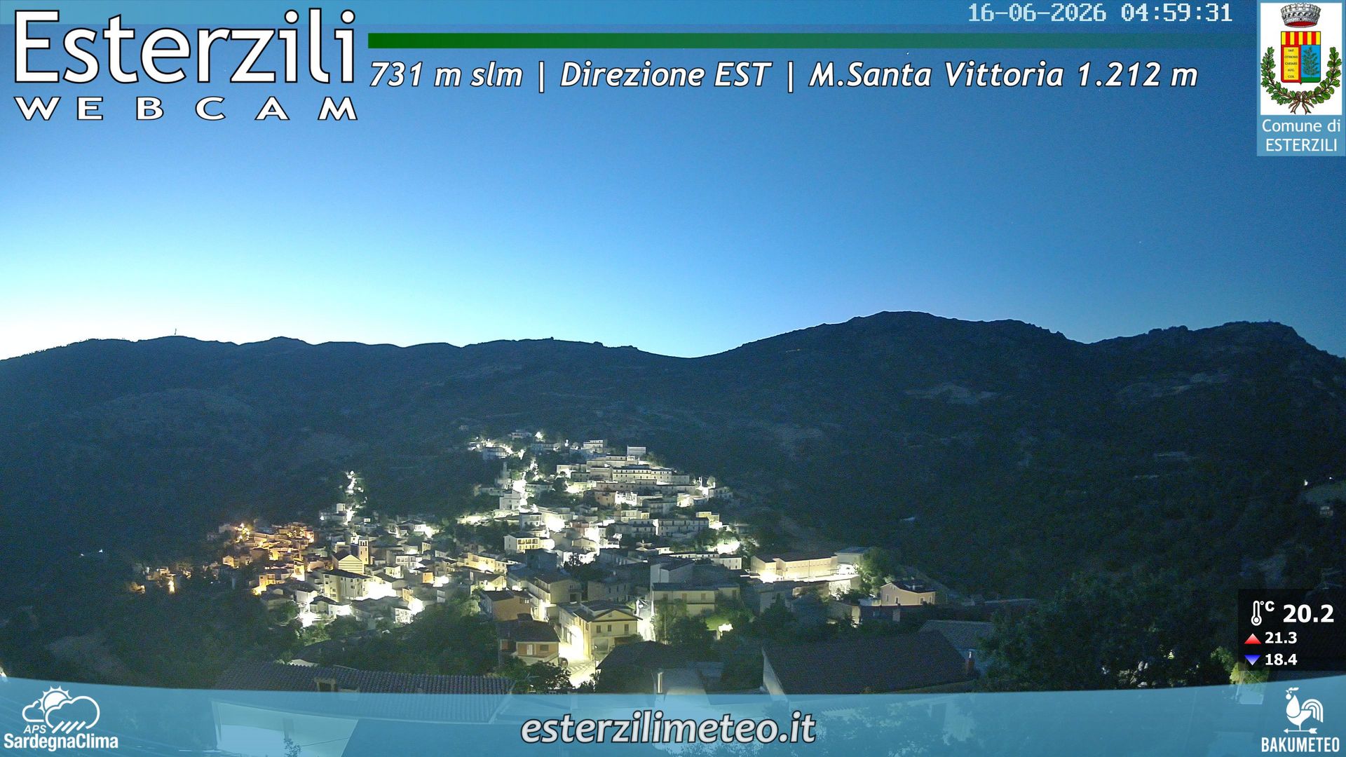 time-lapse frame, Esterzili webcam