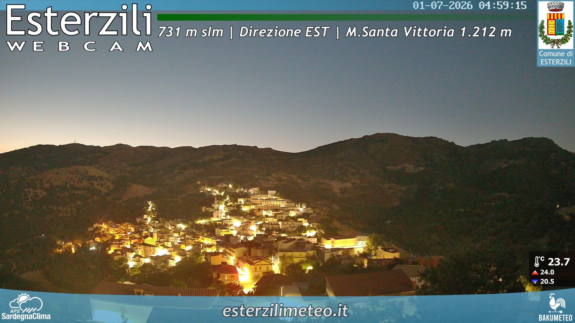 time-lapse frame, Esterzili webcam