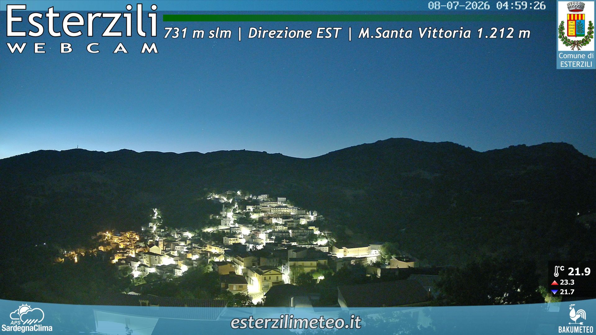time-lapse frame, Esterzili webcam
