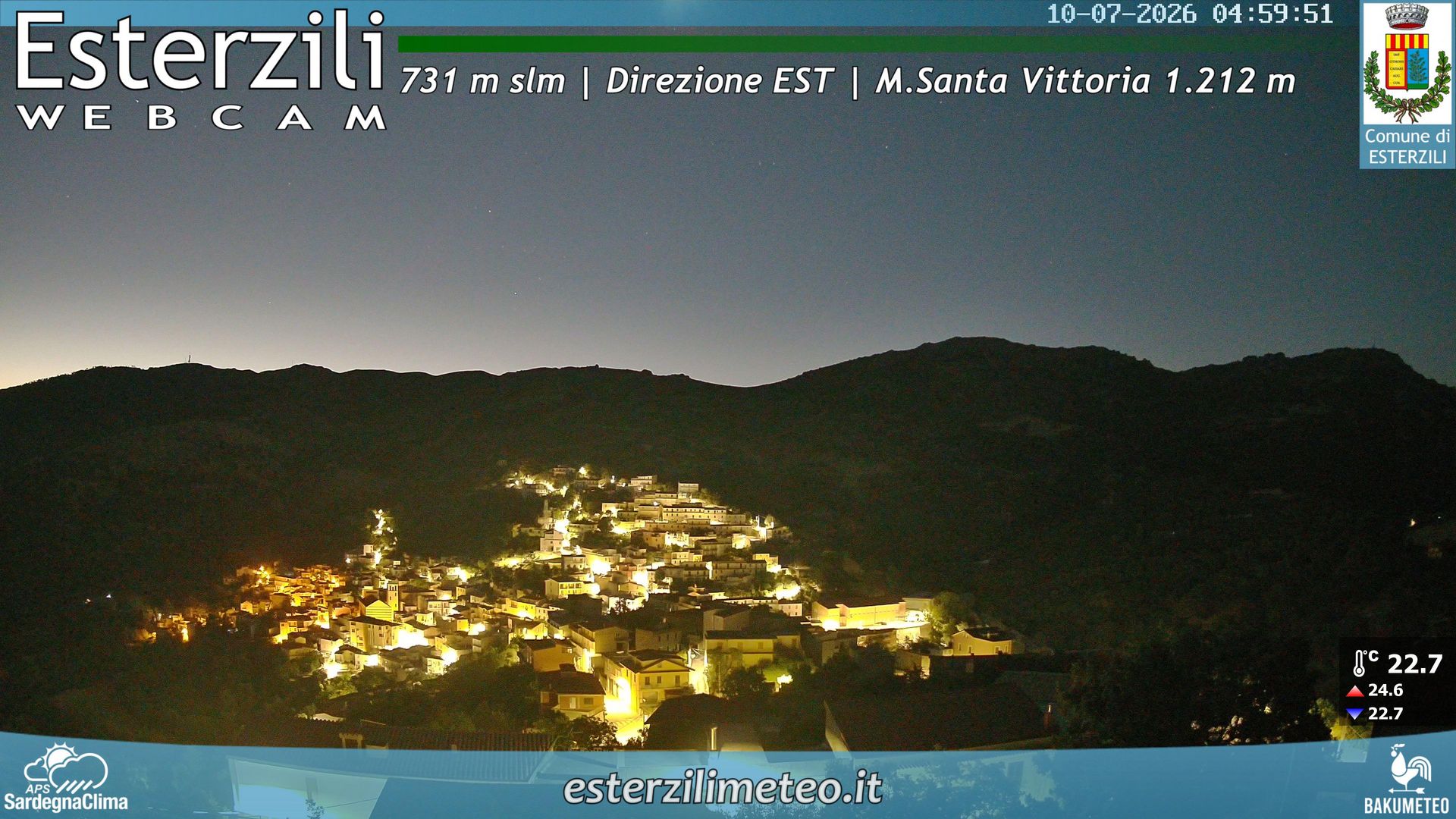 time-lapse frame, Esterzili webcam