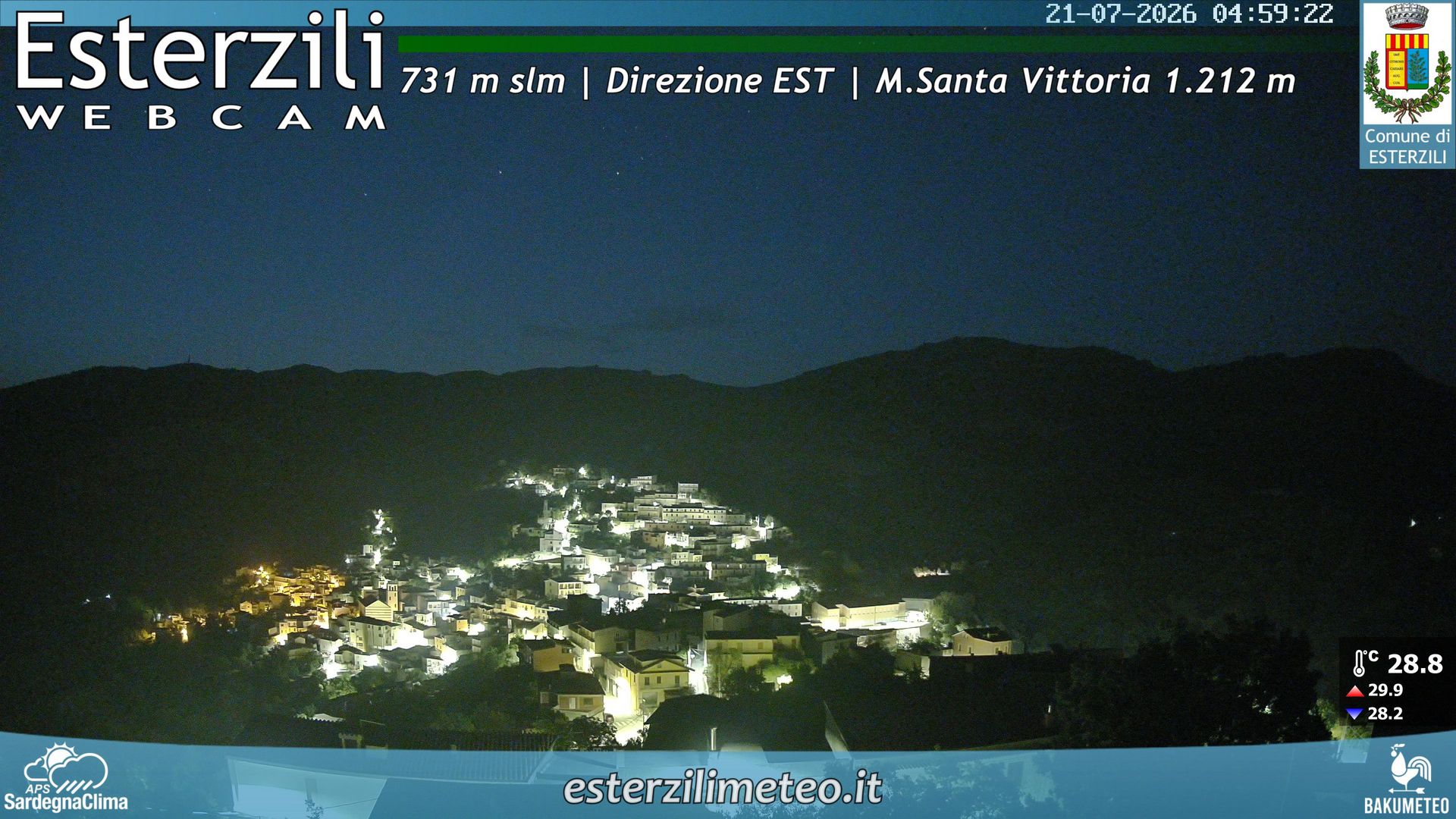 time-lapse frame, Esterzili webcam