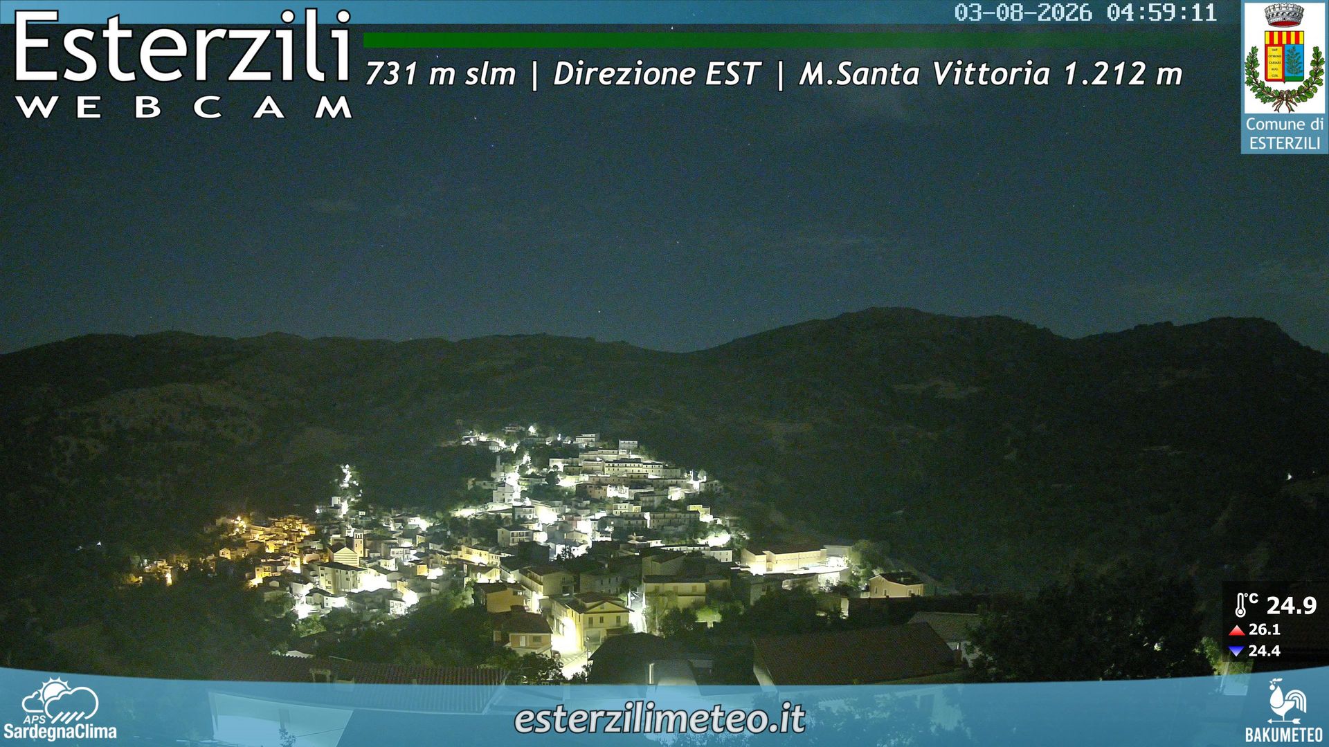 time-lapse frame, Esterzili webcam