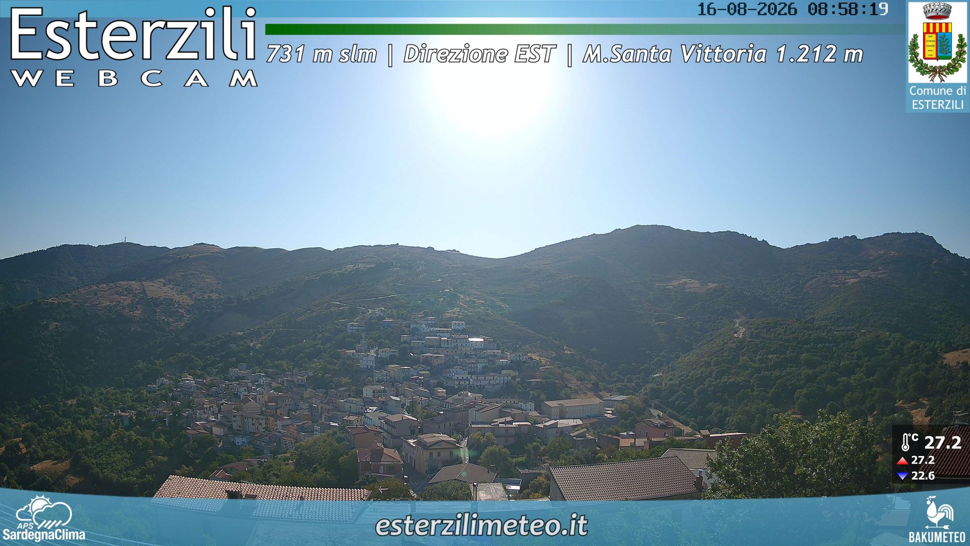 time-lapse frame, Esterzili webcam