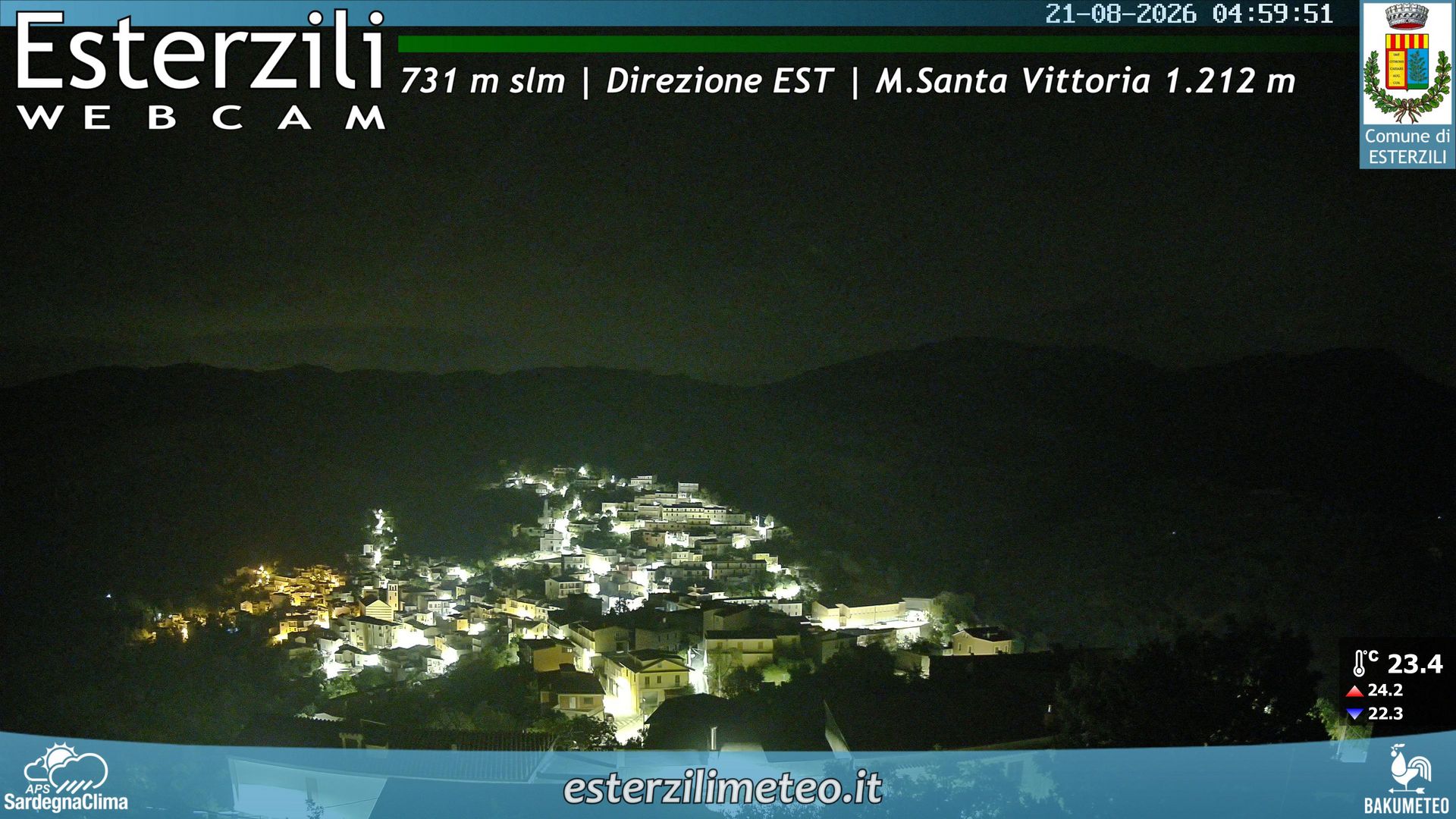 time-lapse frame, Esterzili webcam