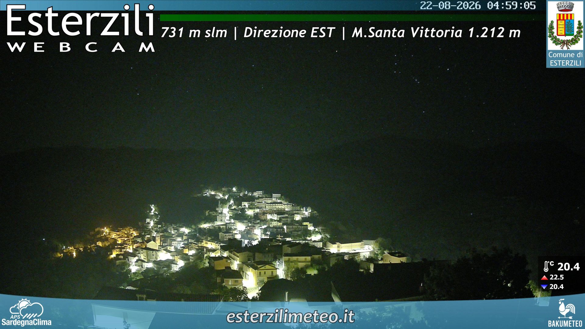 time-lapse frame, Esterzili webcam