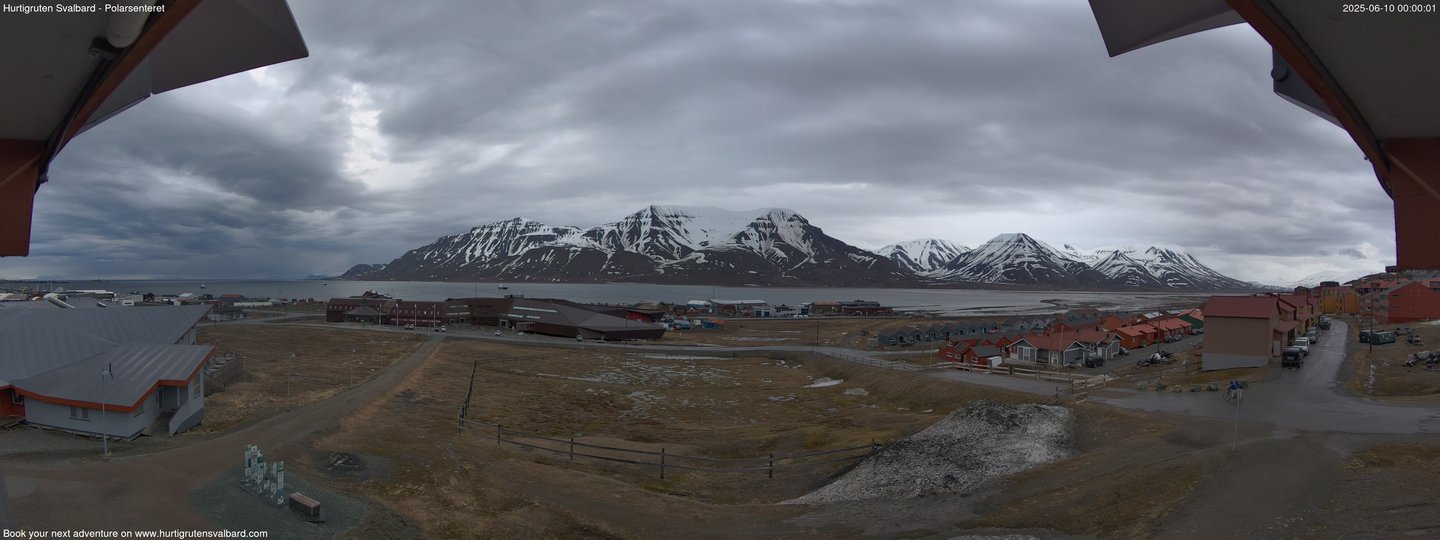time-lapse frame, Hurtigruten Svalbard - Hiorthfjellet webcam