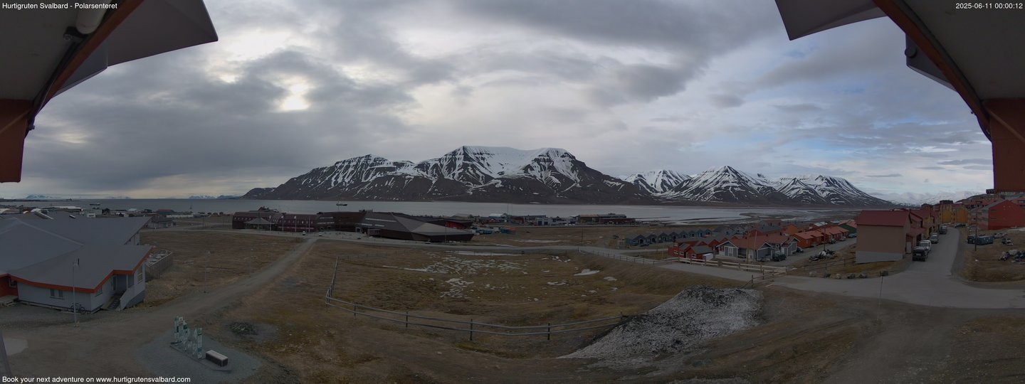 time-lapse frame, Hurtigruten Svalbard - Hiorthfjellet webcam