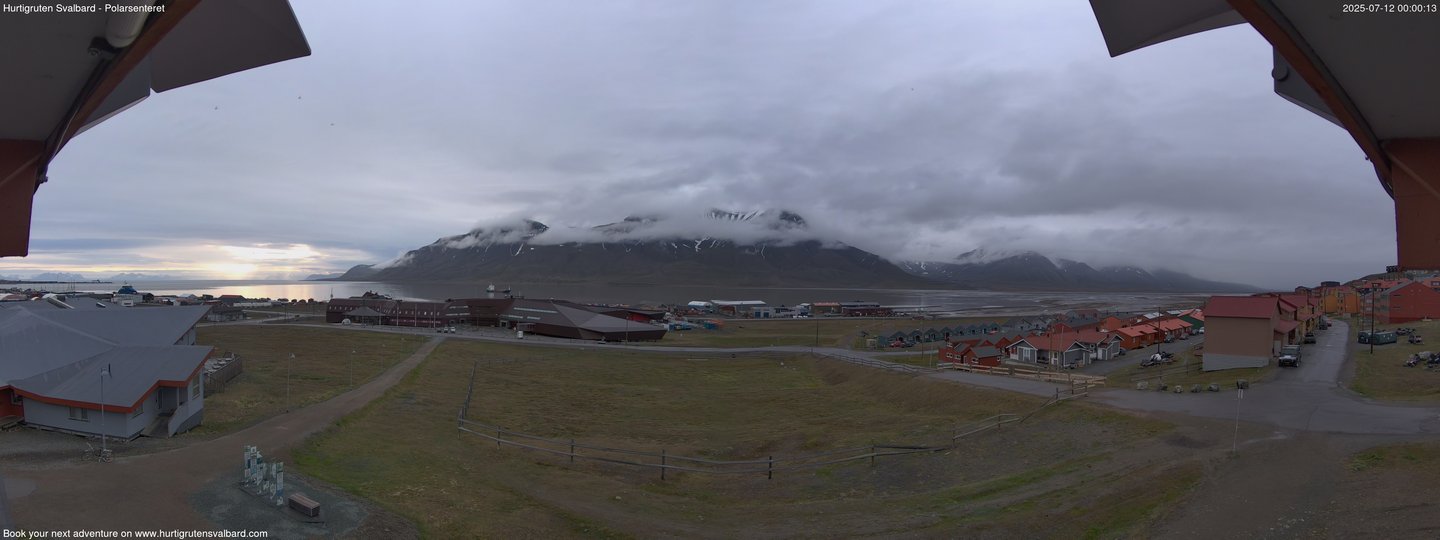time-lapse frame, Hurtigruten Svalbard - Hiorthfjellet webcam
