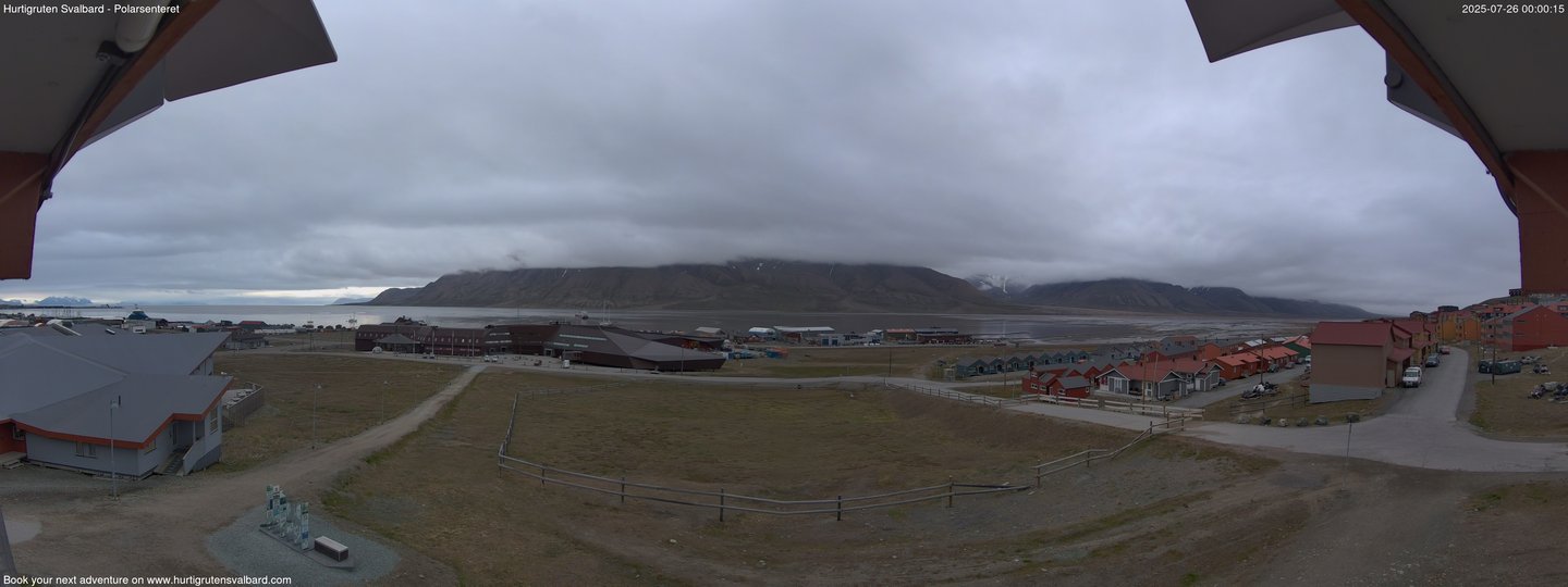 time-lapse frame, Hurtigruten Svalbard - Hiorthfjellet webcam