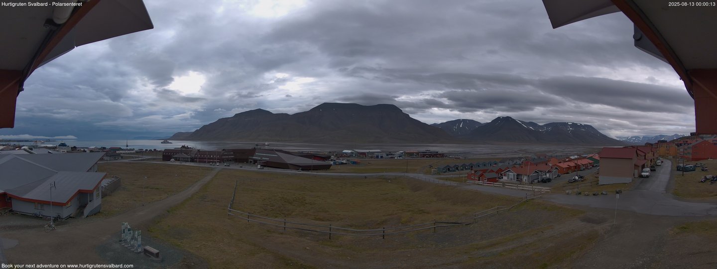 time-lapse frame, Hurtigruten Svalbard - Hiorthfjellet webcam