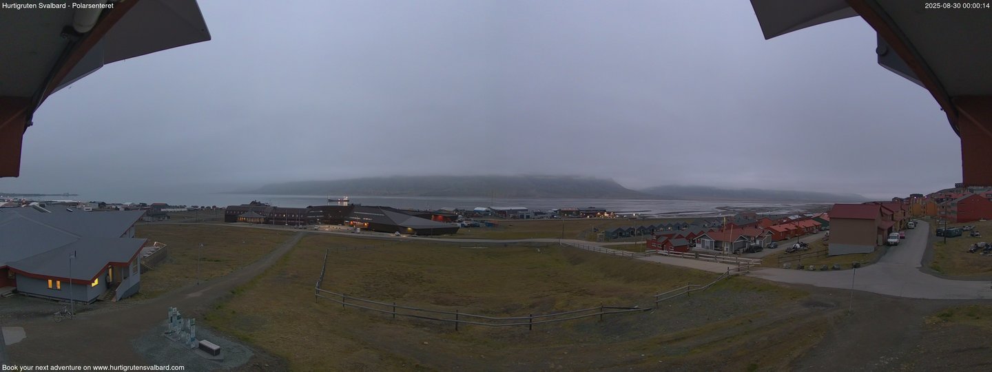 time-lapse frame, Hurtigruten Svalbard - Hiorthfjellet webcam