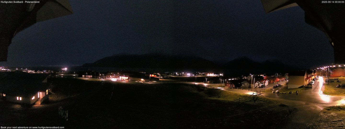time-lapse frame, Hurtigruten Svalbard - Hiorthfjellet webcam