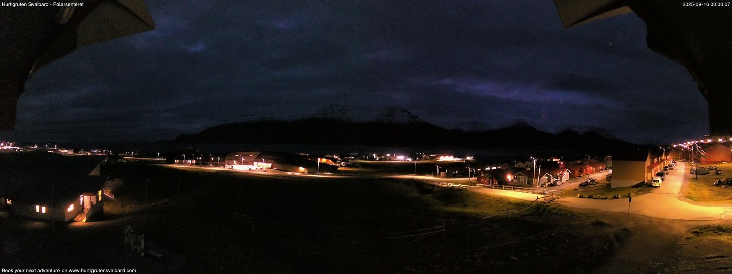 time-lapse frame, Hurtigruten Svalbard - Hiorthfjellet webcam