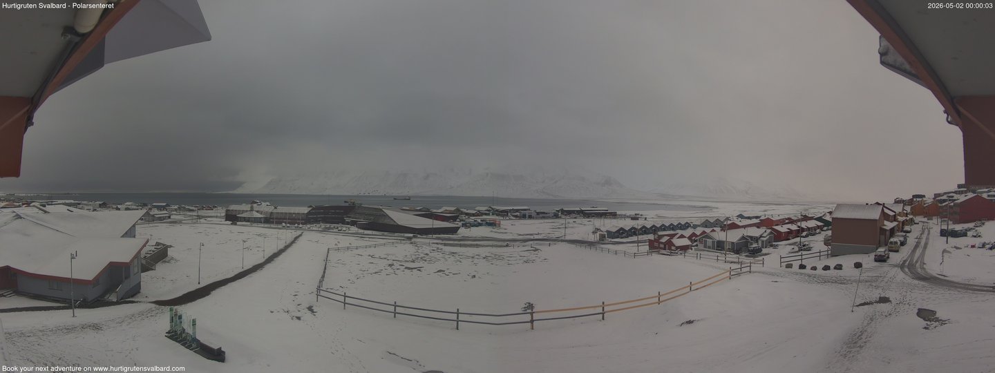 Hurtigruten Svalbard - Hiorthfjellet webcam time-lapse frame, Hurtigruten Svalbard - Hiorthfjellet webcam