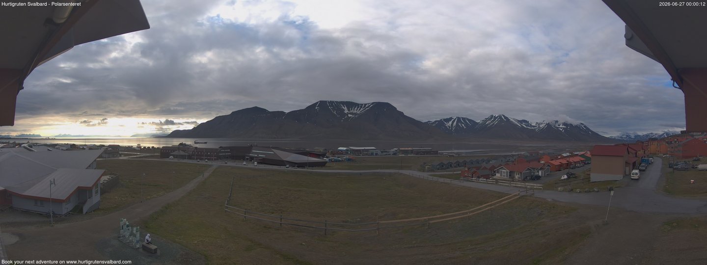 time-lapse frame, Hurtigruten Svalbard - Hiorthfjellet webcam