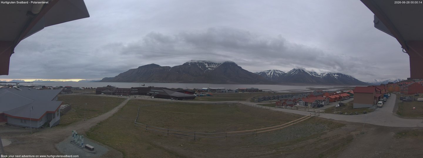 time-lapse frame, Hurtigruten Svalbard - Hiorthfjellet webcam