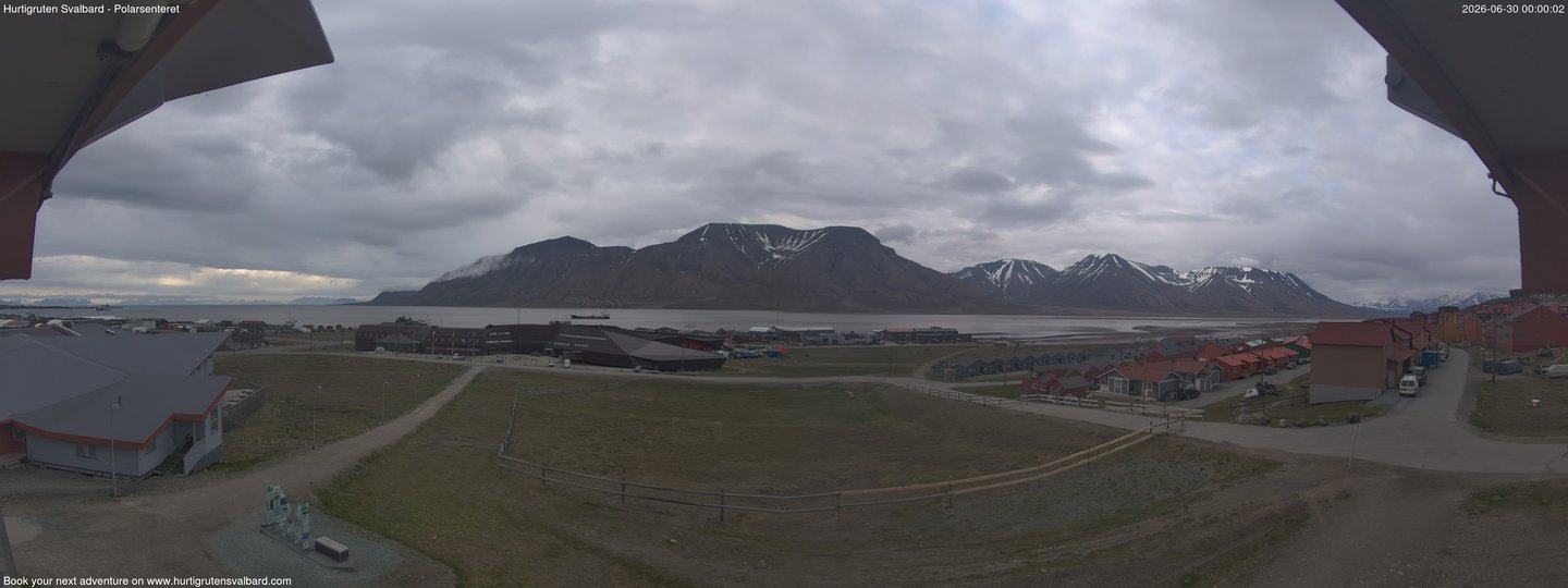 time-lapse frame, Hurtigruten Svalbard - Hiorthfjellet webcam
