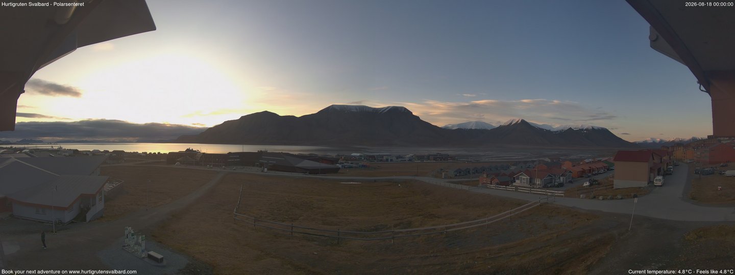 time-lapse frame, Hurtigruten Svalbard - Hiorthfjellet webcam