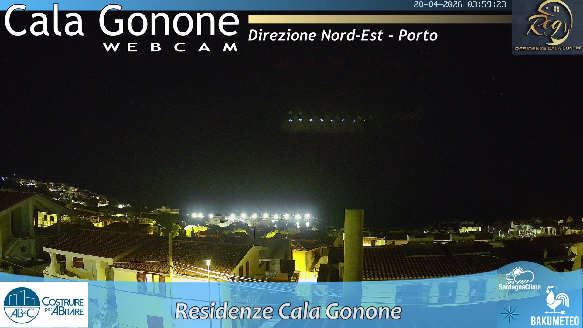time-lapse frame, Cala Gonone Nord webcam