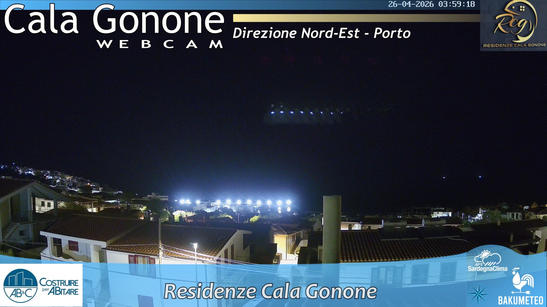 time-lapse frame, Cala Gonone Nord webcam