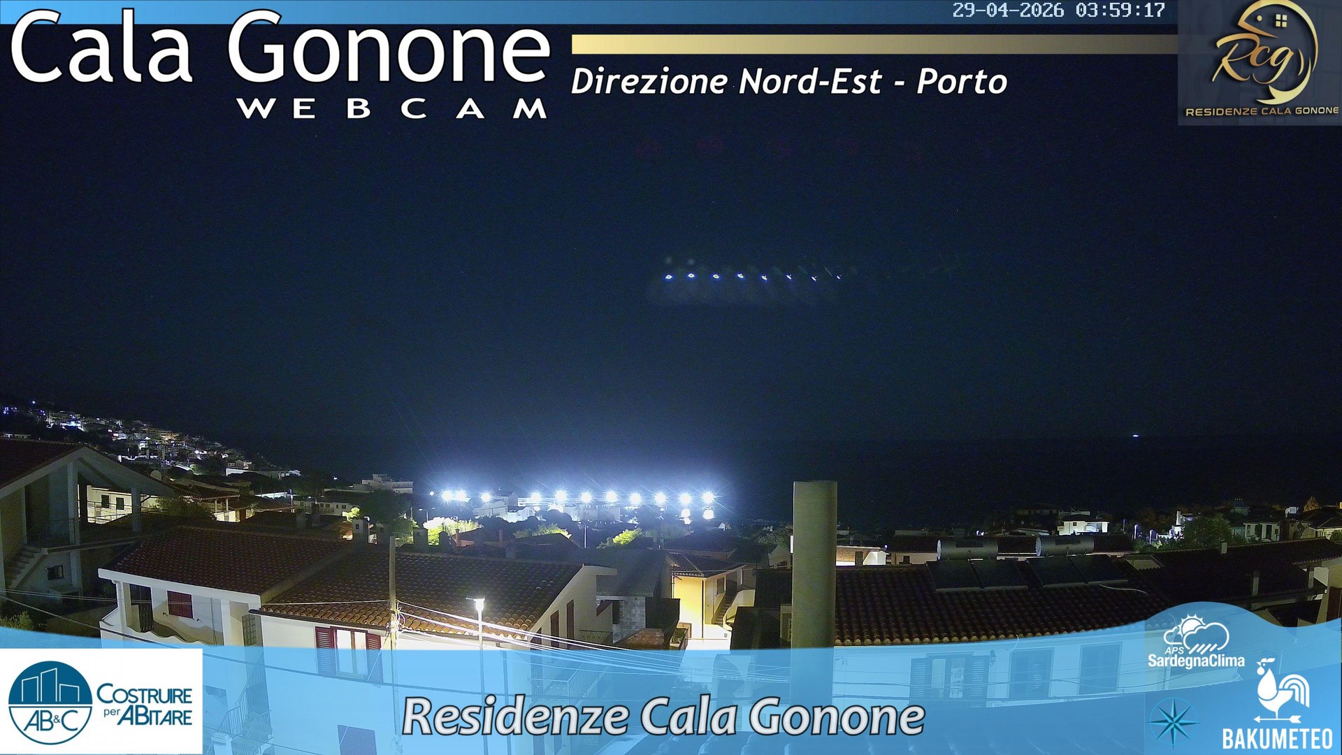 time-lapse frame, Cala Gonone Nord webcam