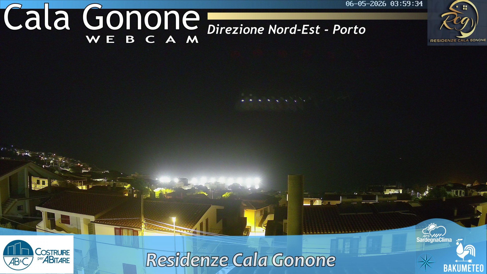 time-lapse frame, Cala Gonone Nord webcam