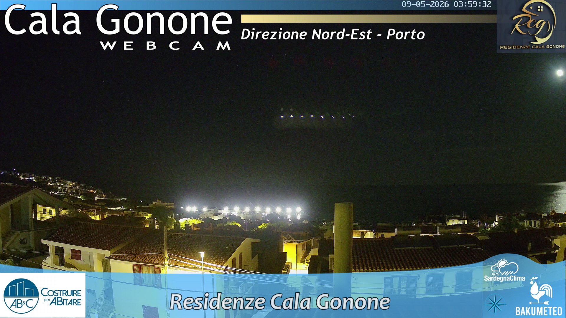 time-lapse frame, Cala Gonone Nord webcam