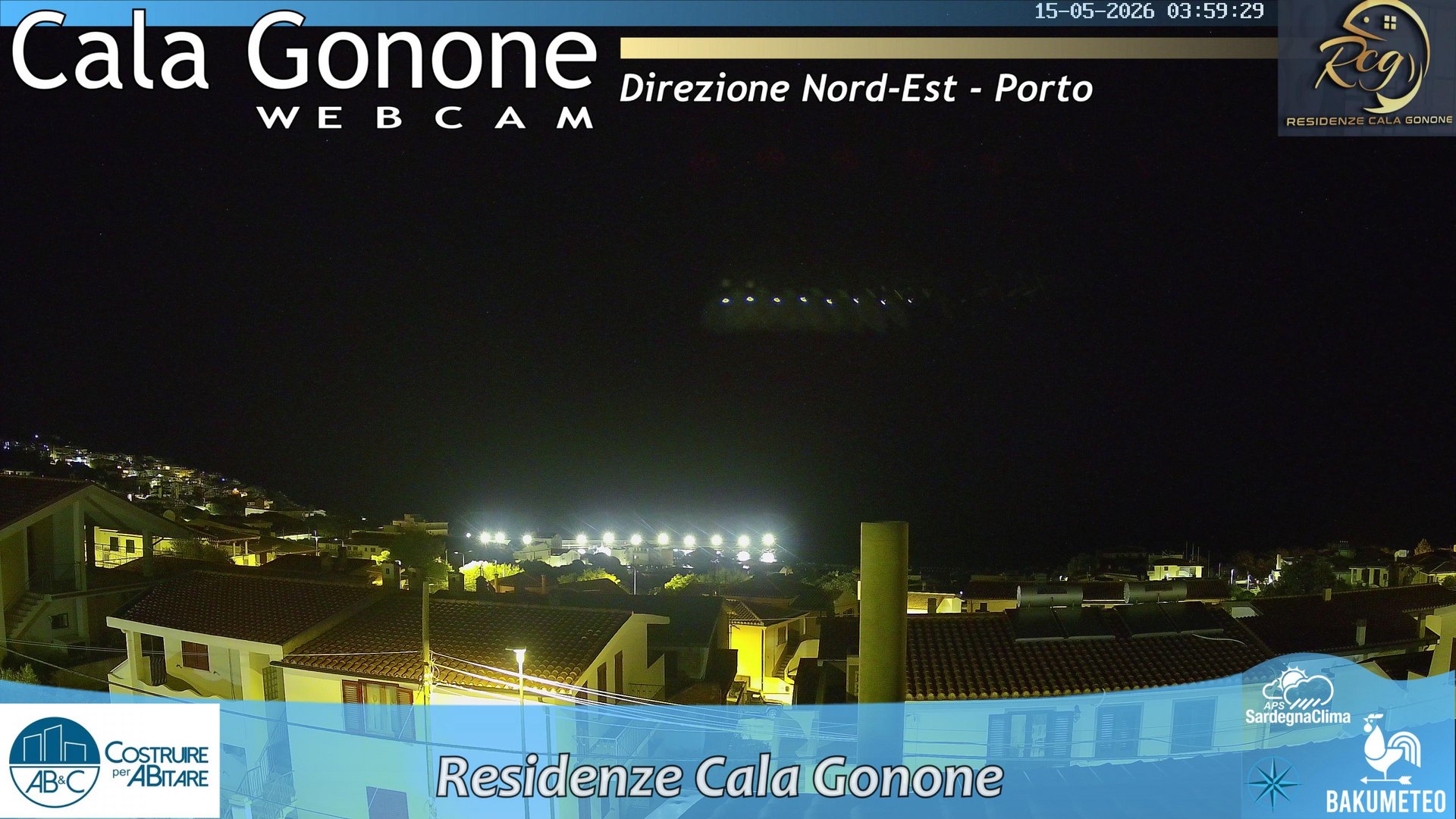 time-lapse frame, Cala Gonone Nord webcam