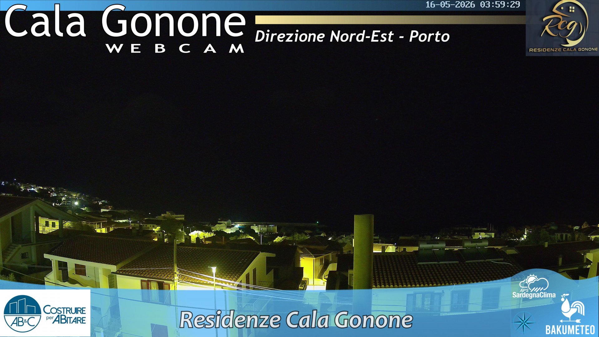 time-lapse frame, Cala Gonone Nord webcam