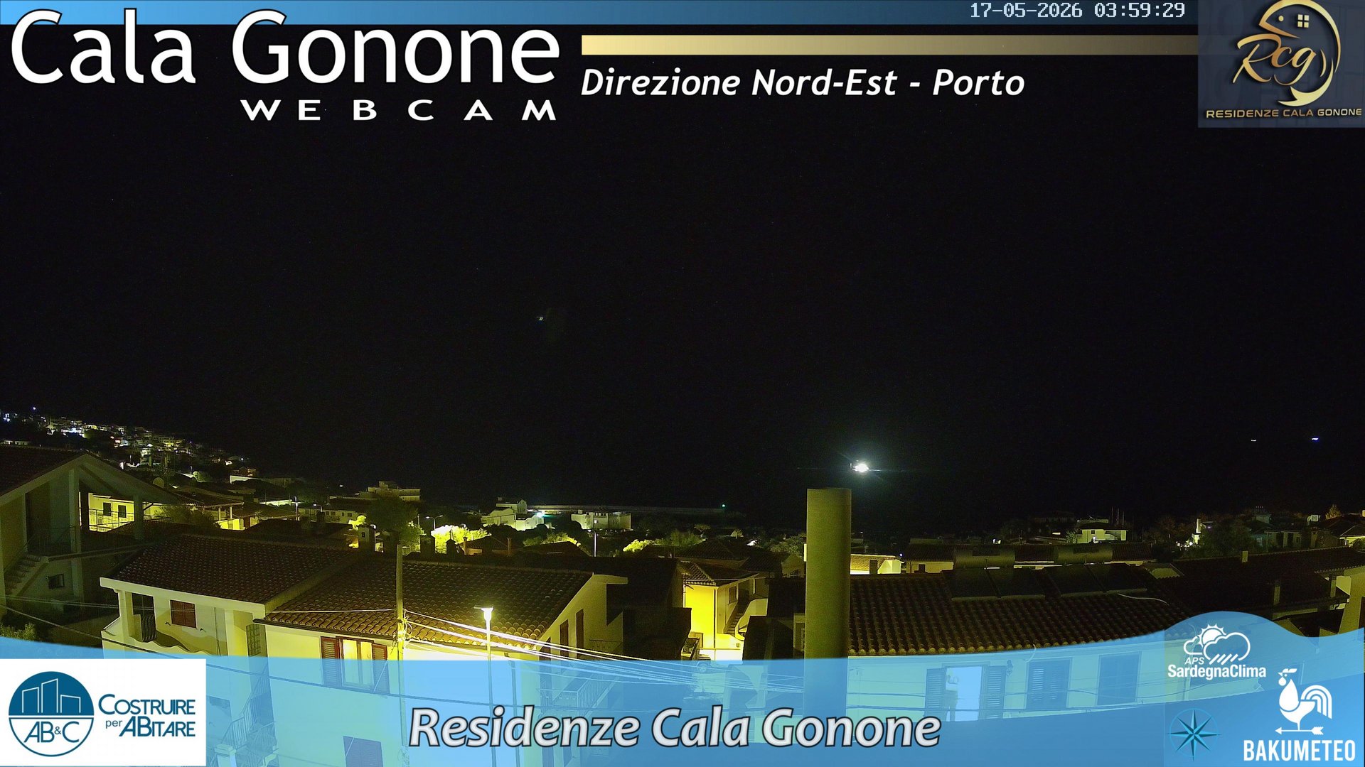 time-lapse frame, Cala Gonone Nord webcam