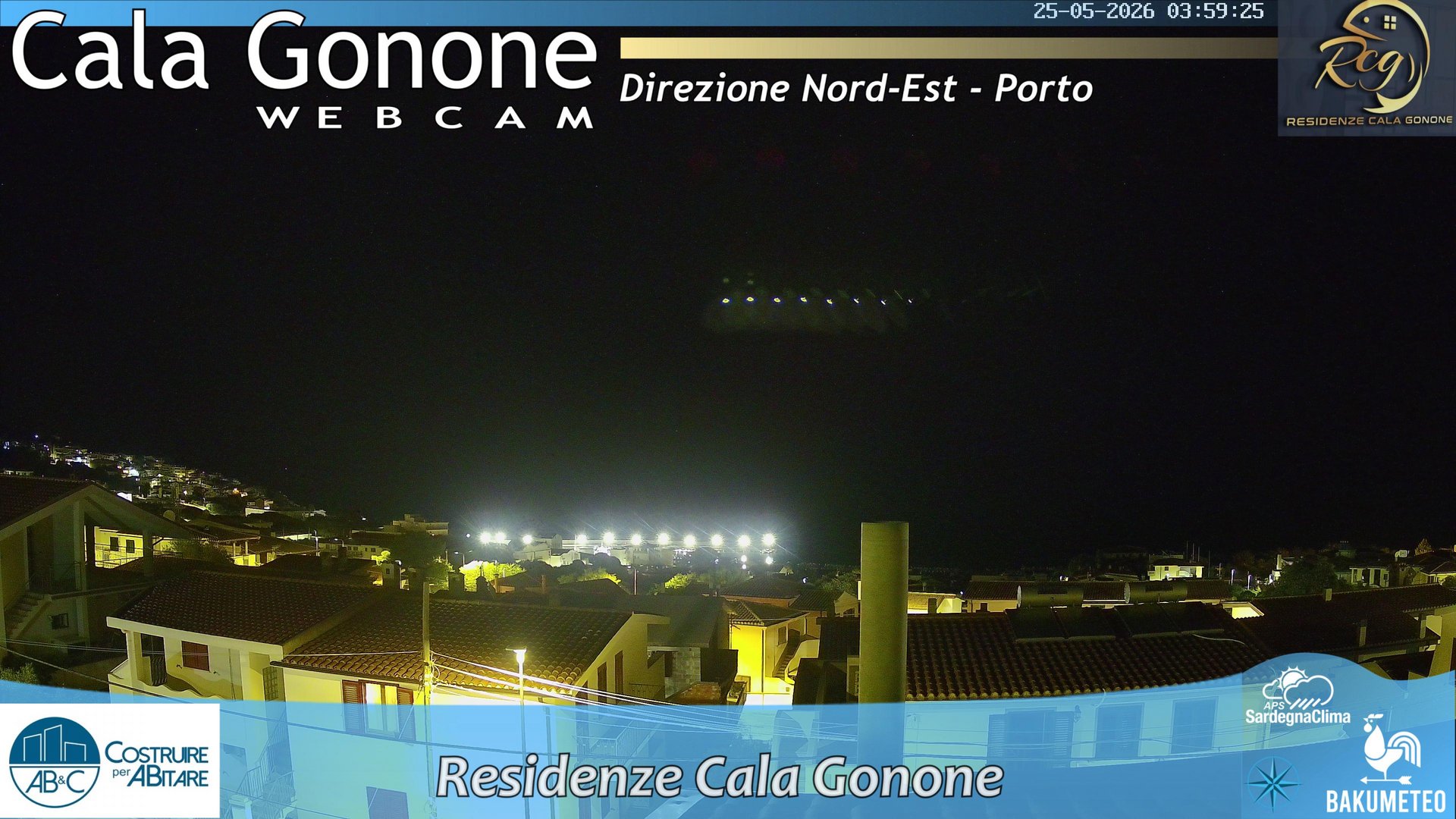 time-lapse frame, Cala Gonone Nord webcam
