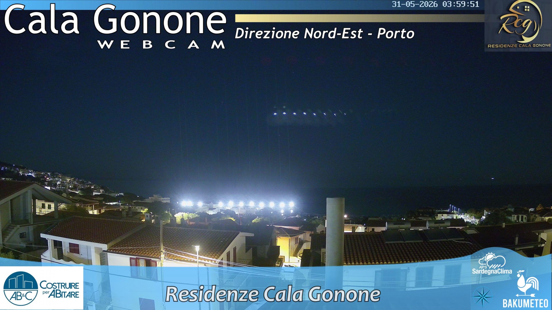 time-lapse frame, Cala Gonone Nord webcam