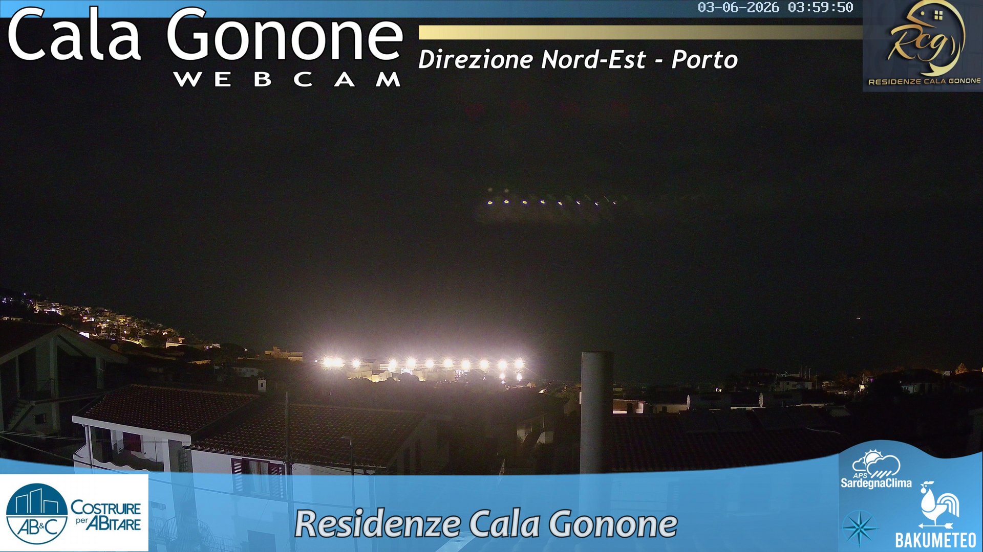 time-lapse frame, Cala Gonone Nord webcam