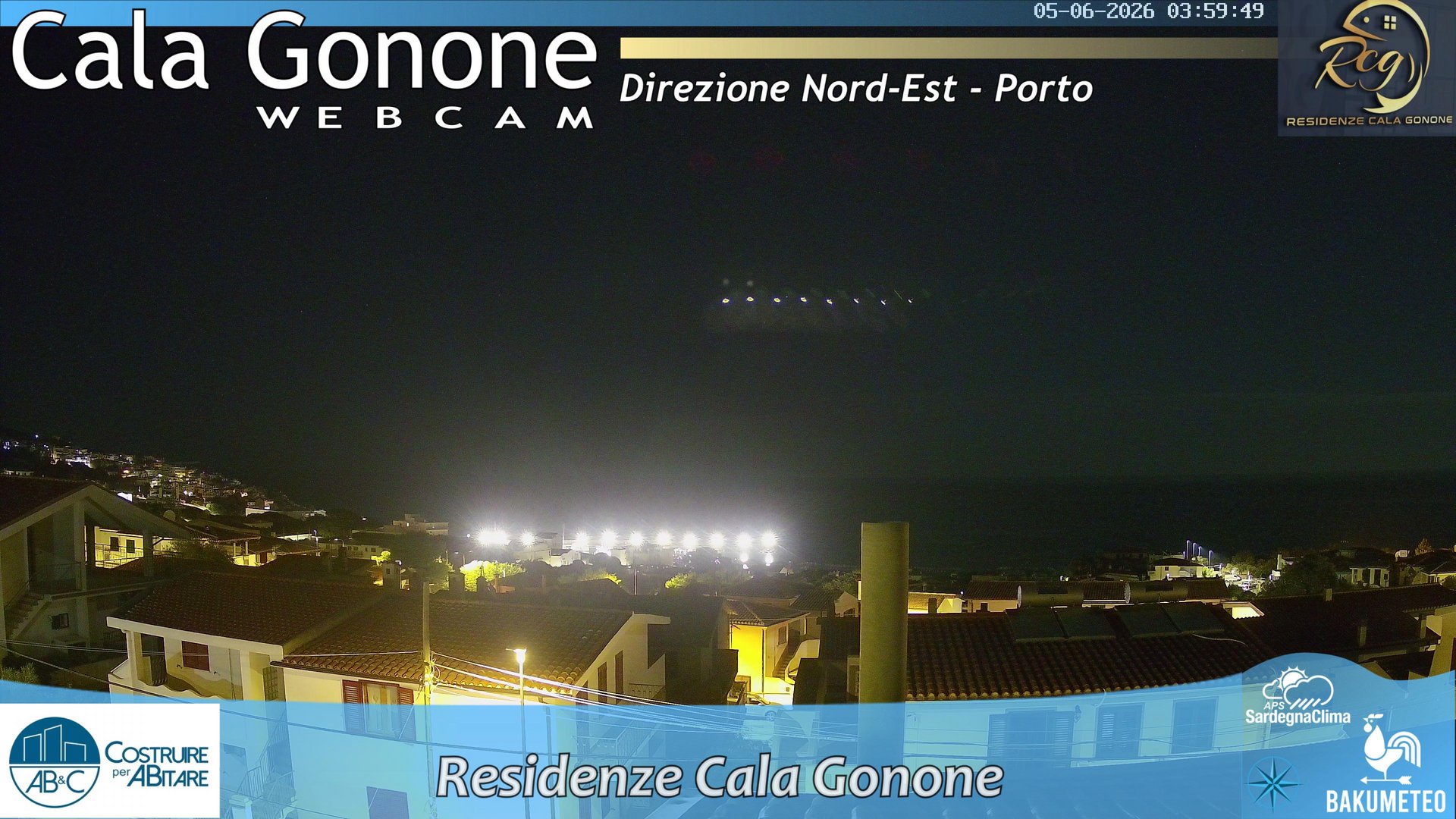 time-lapse frame, Cala Gonone Nord webcam