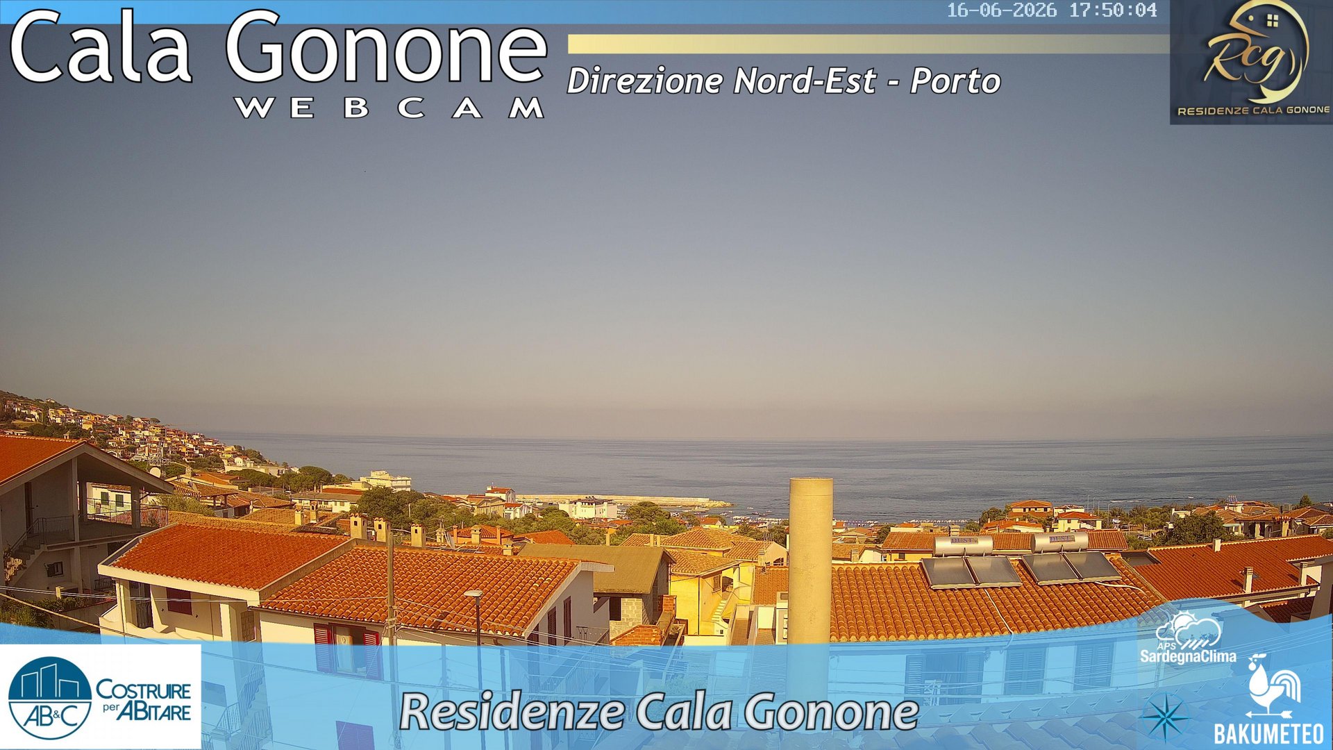 time-lapse frame, Cala Gonone Nord webcam