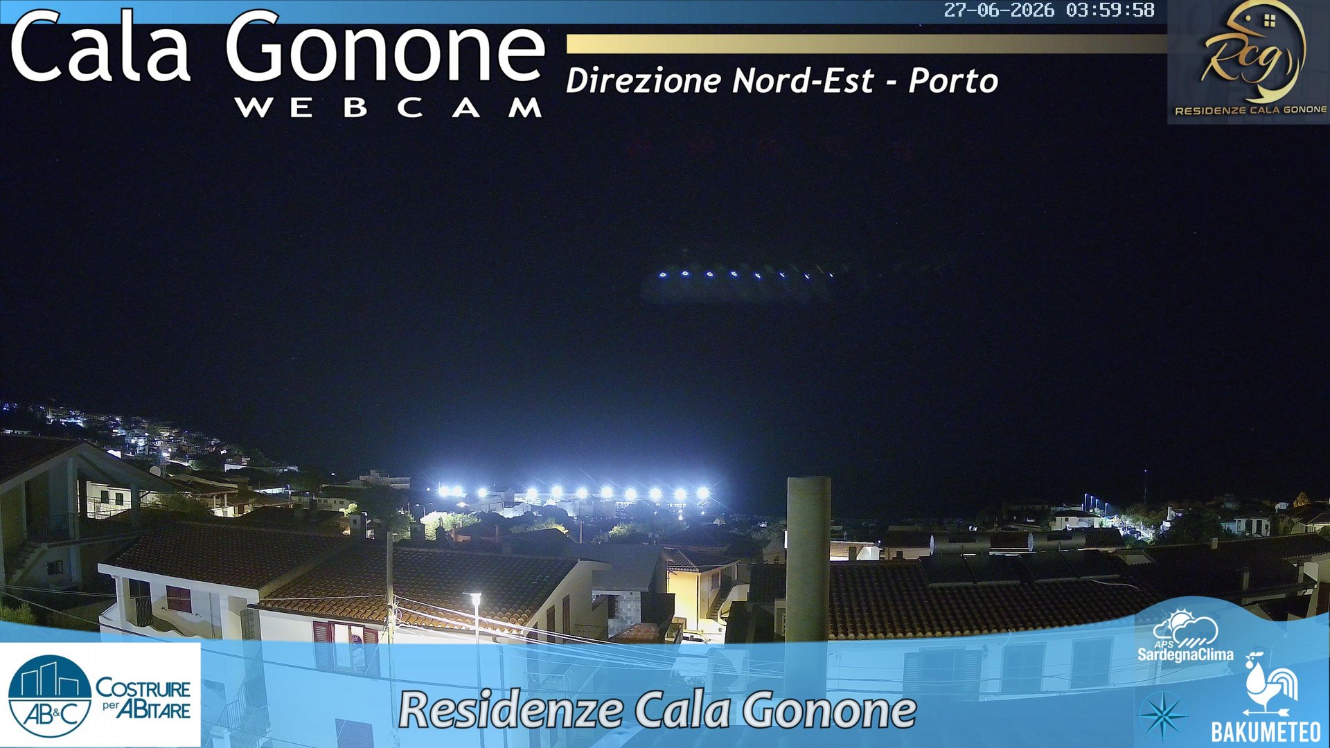 time-lapse frame, Cala Gonone Nord webcam