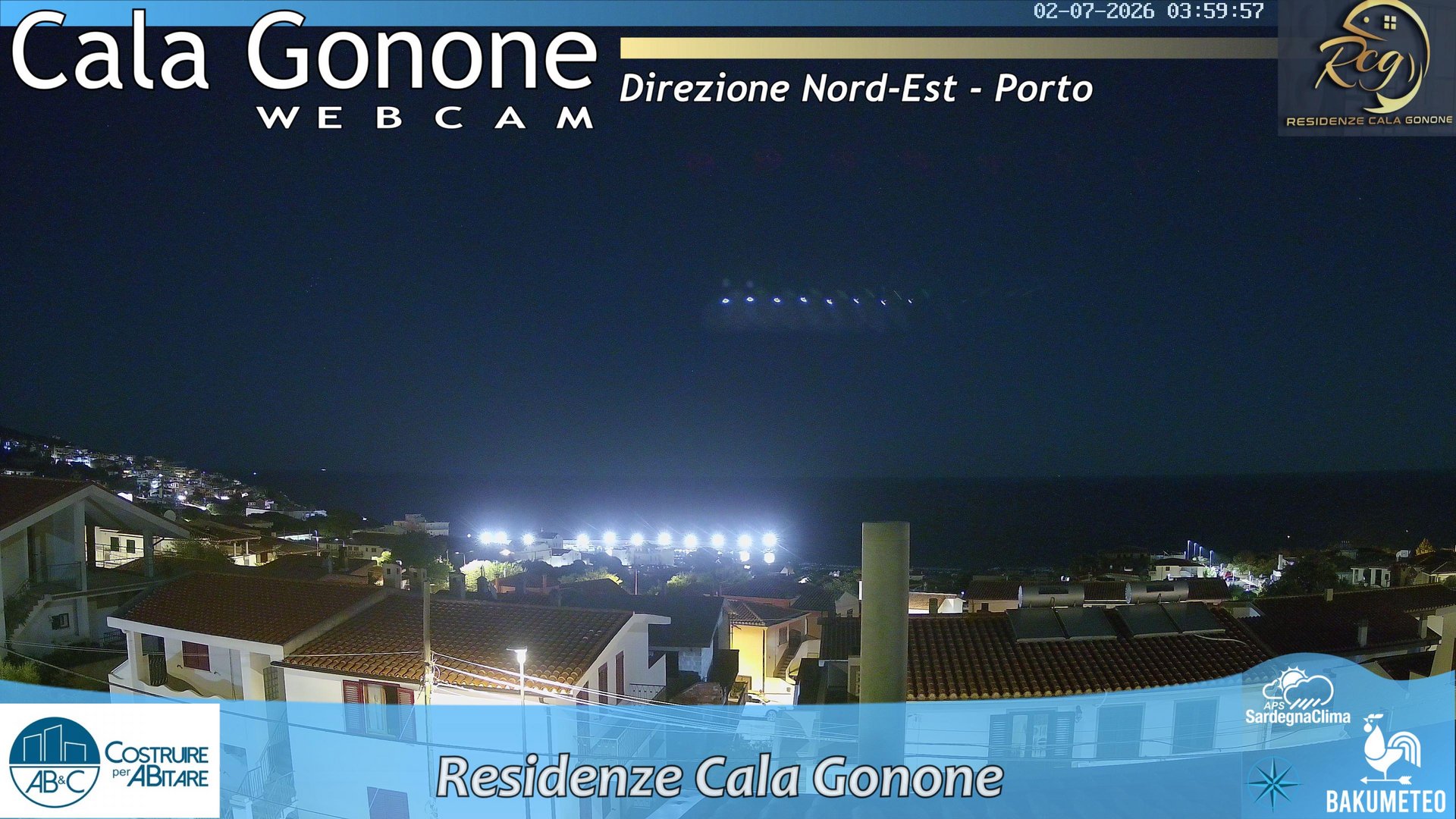 time-lapse frame, Cala Gonone Nord webcam